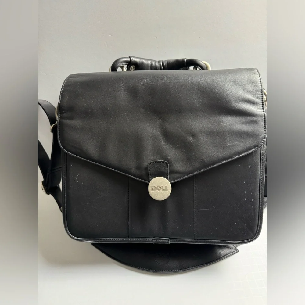 Pre owned Genuine Dell Laptop Messenger Bag Black Adjustable Strap